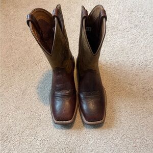 Men's Ariat Two-Tone Brown Leather Cowboy Boots